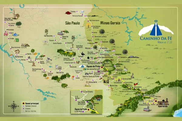 Mapa Caminho da Fé